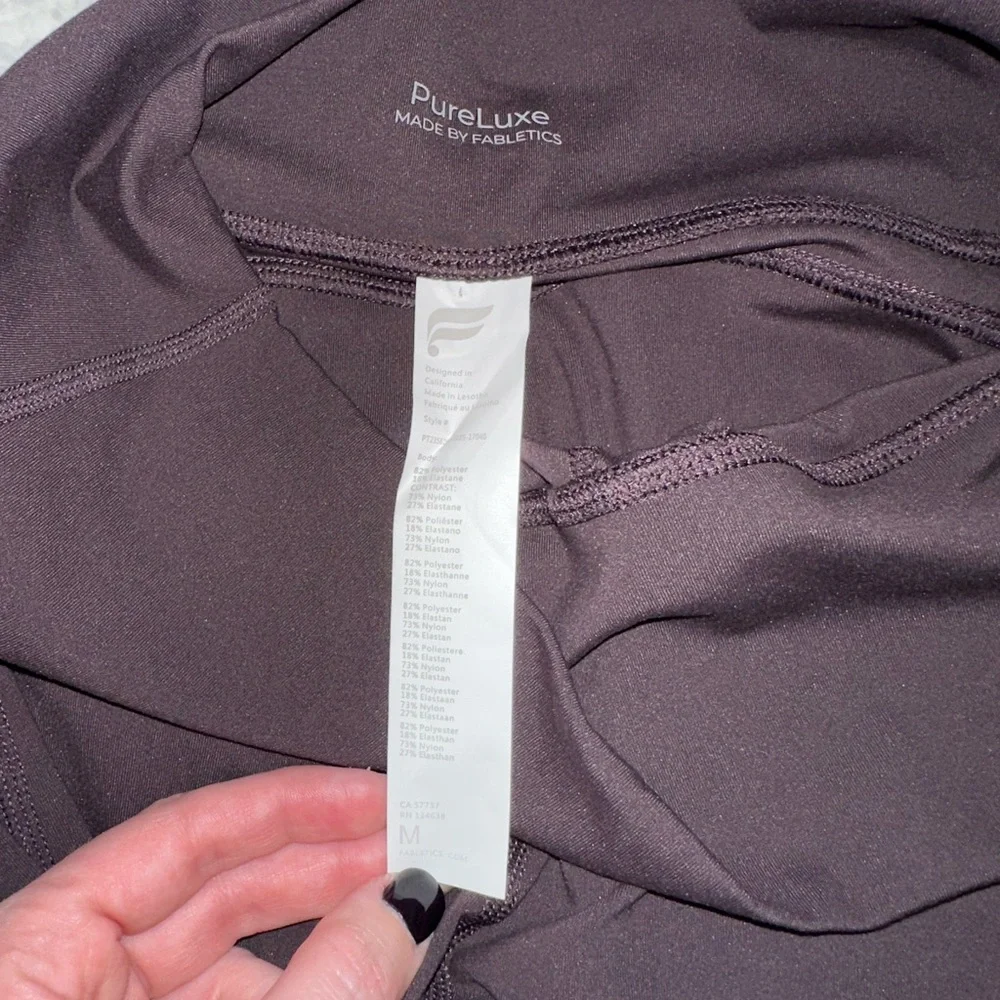 NWOT Fabletics Oasis Pureluxe High-Waisted Kick Flare - Deep Plum - Picture 5 of 6